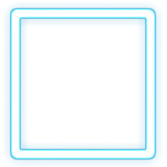 blue neon light frame for text