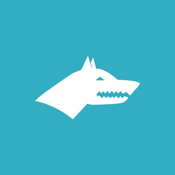 Gokturk flag. Wolf logo icon sign. Tengri flat icon. Turkish foreign policy model of expansion. Authentic historical design style. Fashion print clothes apparel card cover flyer poster banner sticker