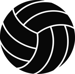 Naklejka premium “Volleyball Icon – Sports Ball Silhouette Vector for Games & Recreation”