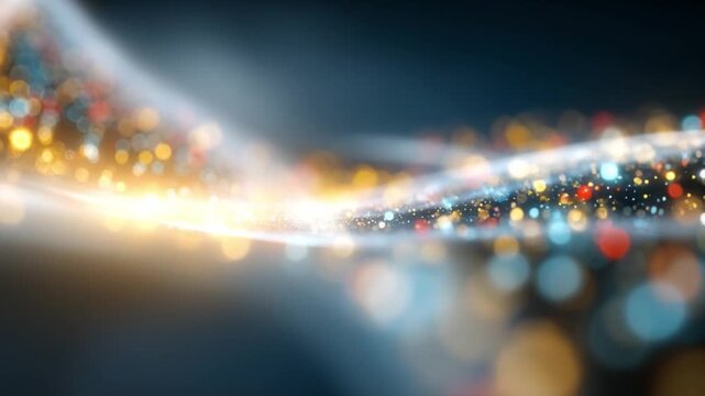 Abstract Sparkle: A captivating display of shimmering lights and flowing energy, the image is a perfect visual representation of dynamism and digital data flow.