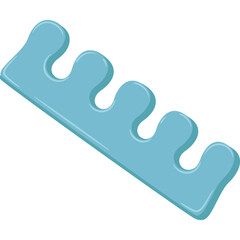 Light Blue Toe Separator For Pedicure And Nail Care On A White Background