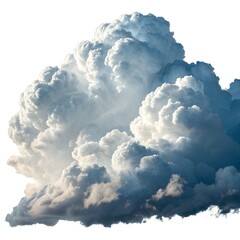 Dramatic cumulonimbus cloud formation with intense sunlight