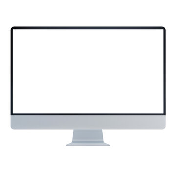 A monitor with a transparent screen isolated on a transparent PNG background. For mockups, branding, UI design, and technical presentations.