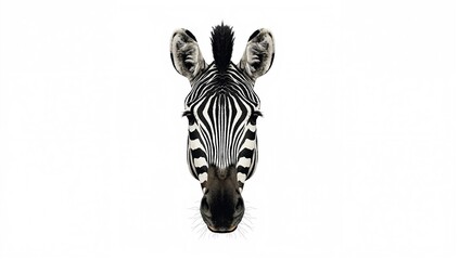 Zebra head illustration on a white background, suitable for editorial use