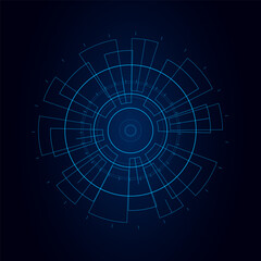 Sci fi futuristic user interface, HUD, Technology abstract background , Vector illustration.	
