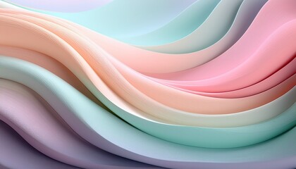 Abstract Background With Soft Pastel Waves Gradient Colors For Designing Apps Or Products