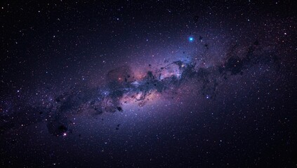 Obraz premium Stars scattered across a galaxy filled night sky, exploration of cosmic wonders