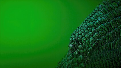Close-up of green reptile skin texture, suitable for UI backdrop