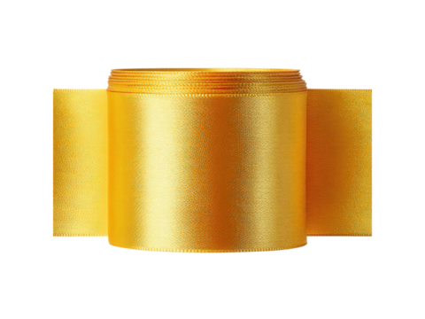 A yellow ribbon is wrapped around a yellow object - Powered by Adobe
