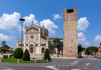 The Cathedral of Lonigo is the parish church, dedicated to the most holy Redeemer erected between 1877 and 1895 in neo-Romanesque style