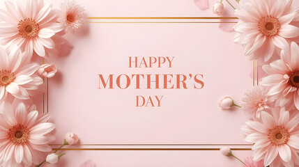simple elegant mother's day text design greeting card