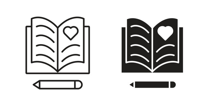 Guests book icon. Symbol, logo illustration. graphic icon set