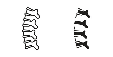 Human spine icon. Symbol, logo illustration. graphic icon set