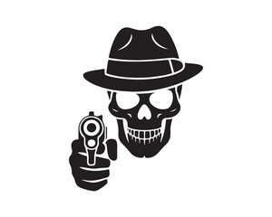 skull with cowboy hat, skull with gun, skull with shooter, skull vector, skull silhouette, skull illustration, skull design, hat, vector, illustration, icon, art, design, skull, cowboy, black, people,