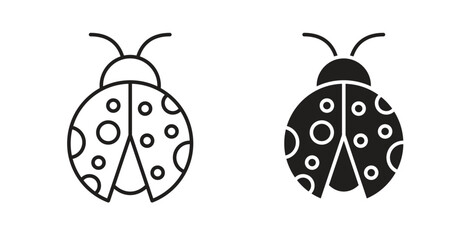 Ladybug icon. Symbol, logo illustration. graphic icon set