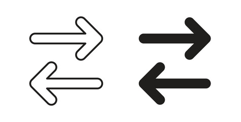 Left right direction icon. Symbol, logo illustration. graphic icon set