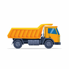 Fototapeta premium Flat Vector of Dump Truck Construction Transport