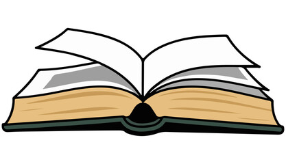 Open Book Vector isolated on white background, book, page, isolated, education, library, reading, books, cover.