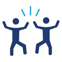 Celebration Flat Blue Icon