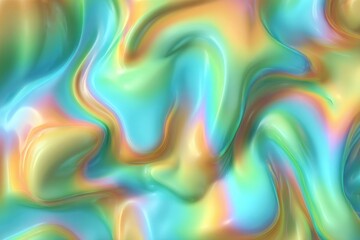 Colorful swirling patterns mix shades of blue, orange, and green, creating a lively and dynamic abstract design. The smooth transitions between colors give a sense of motion and energy.