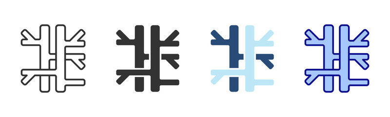 Fototapeta premium Veins Icon Set. Designed In Multi Style