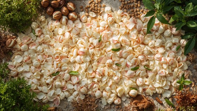 Various pedals in a range of sizes and colors, enhancing musical creativity