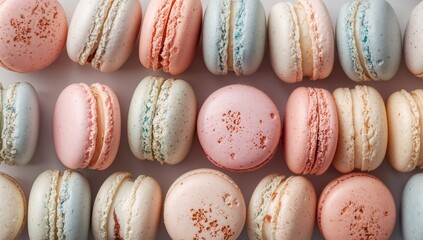 Macarons in various shades, showcasing a refined dessert choice