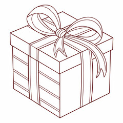 A gift box with a ribbon, ready for a special event