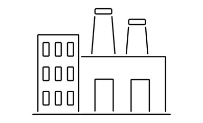 Factory plant icon. industry outline icon isolated on transparent background. vector illustration. EPS 10