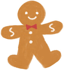 크리스마스 귀여운 진저브레드맨 쿠키 일러스트-christmas gingerbread man