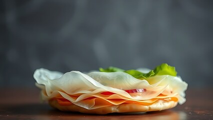 deceptive. Deceptively healthy foods with peeling carb layers, exposing dietary illusions. menu design, packaging mockups, designed for culinary blogs and recipe cards for restaurants.