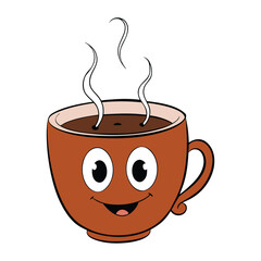 A steaming hot coffee cup rises with swirling warmth, its rich aroma drifting upward in gentle curls, inviting comfort, energy, and a peaceful moment in every soothing morning sip.
