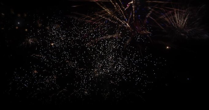 Spectacular Midnight Fireworks for New Year Celebration | 4k, 12 bit braw source