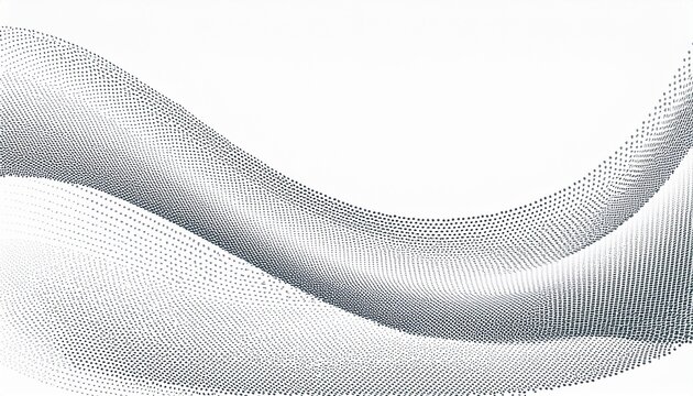 abstract wavy form with dotted texture in light gray and white