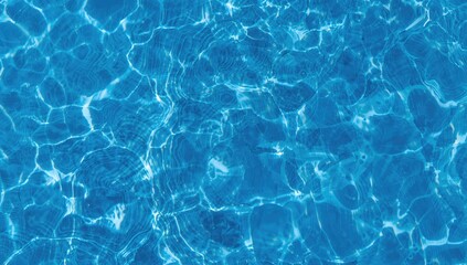 Vibrant blue ripples in fluid water, ideal for editorial header background