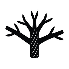 rustic branch cut icon on white background