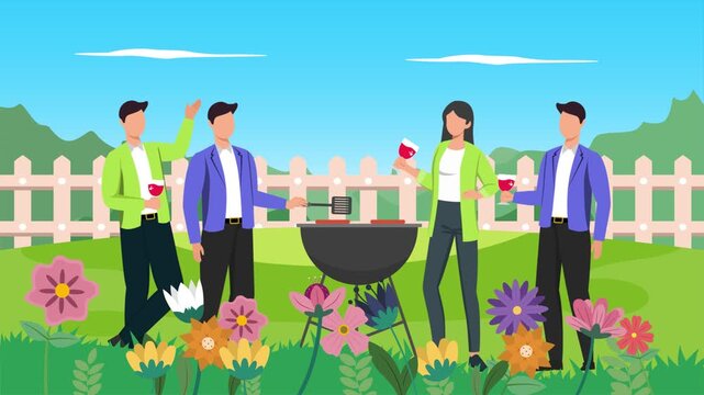 Animated video of goal client first happy. Client First concept. Full length animation illustration. High quality&nbsp;4k&nbsp;footage