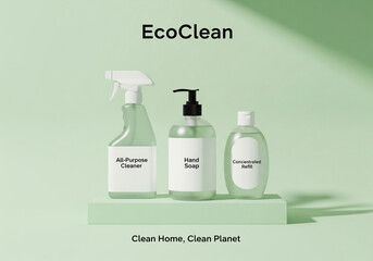 Ecoclean eco friendly cleaning products all purpose cleaner hand soap concentrated refill sustainable home care