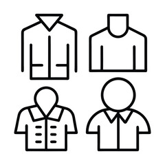 vector illustration of a white shirt