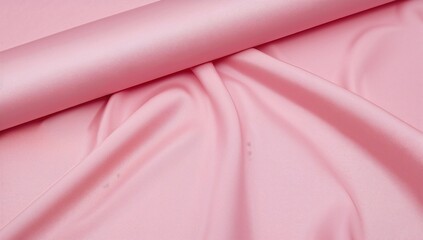 Two rolls of glossy pink fabric, ideal for textile design and crafting