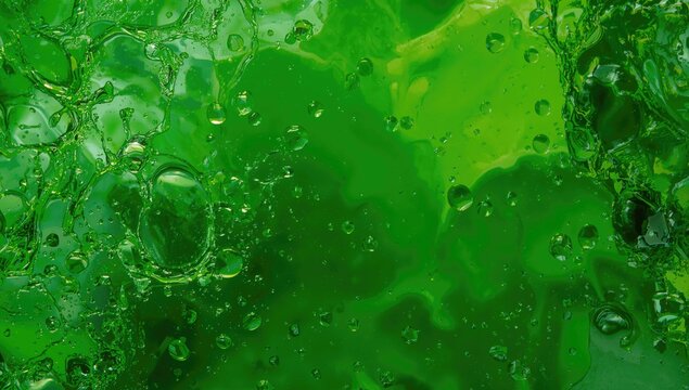 Oil droplets floating on water, suitable for use as a textured backdrop