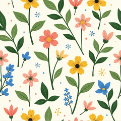 Sun-Dappled Dreams: Light & Airy Spring Floral Repeat