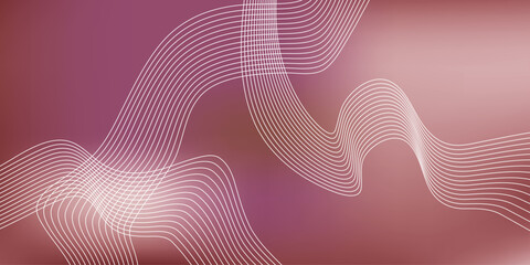 pink white tech wavy lines abstract gradient background. light waves on black background, perfect for desktop wallpaper. Simple background for banner, poster, cover, brochure, flyer, website .
