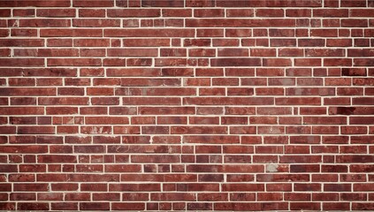 Wide vintage red brick wall texture suitable for interior design, backdrop for a house or office layout