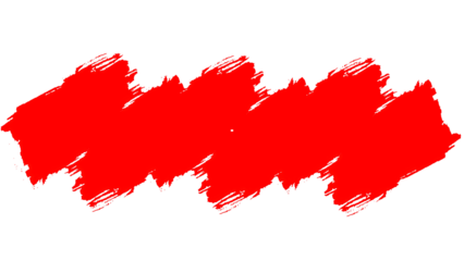 Red Brush Strokes in a Banner-Style Design on Transparent Background. Perfect for creating Visuals, Backgrounds and Modern Artistic Projects.