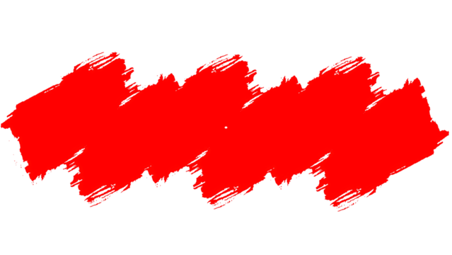 Red Brush Strokes in a Banner-Style Design on Transparent Background. Perfect for creating Visuals, Backgrounds and Modern Artistic Projects.