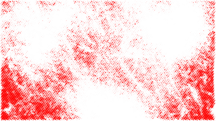 Abstract Red Halftone Pattern on Transparent Background. Ideal for Modern Graphic Design, Backgrounds and Creative Projects.