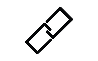 Hand drawn link symbol connected chain isolated on white background