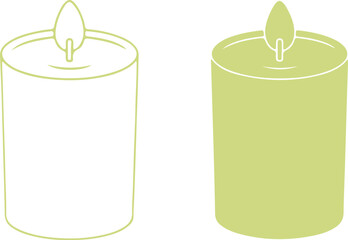 Relaxing candlelight duo creates a warm, cozy ambiance