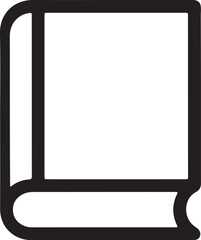 Simple book icon for education and knowledge resources